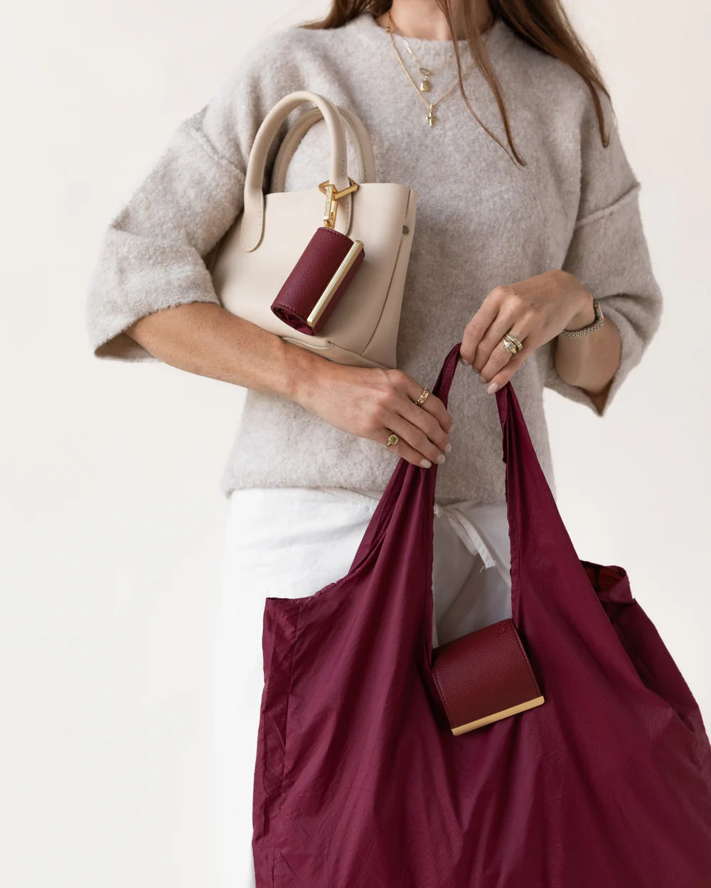 Mokanda - Keychain Tote - Burgundy