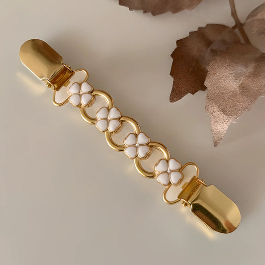 Chain Gold Leaf Cardigan Cinch Clips