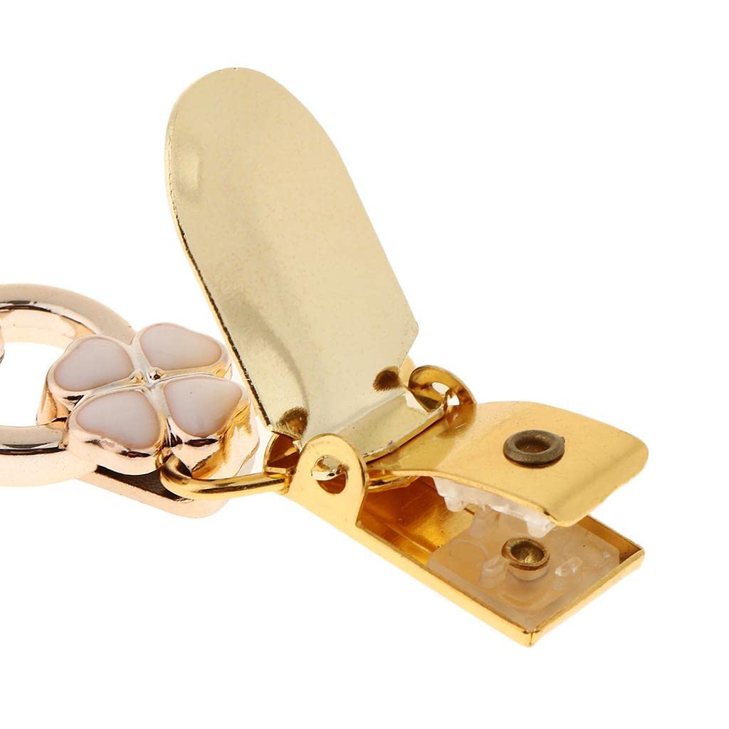 Chain Gold Leaf Cardigan Cinch Clips