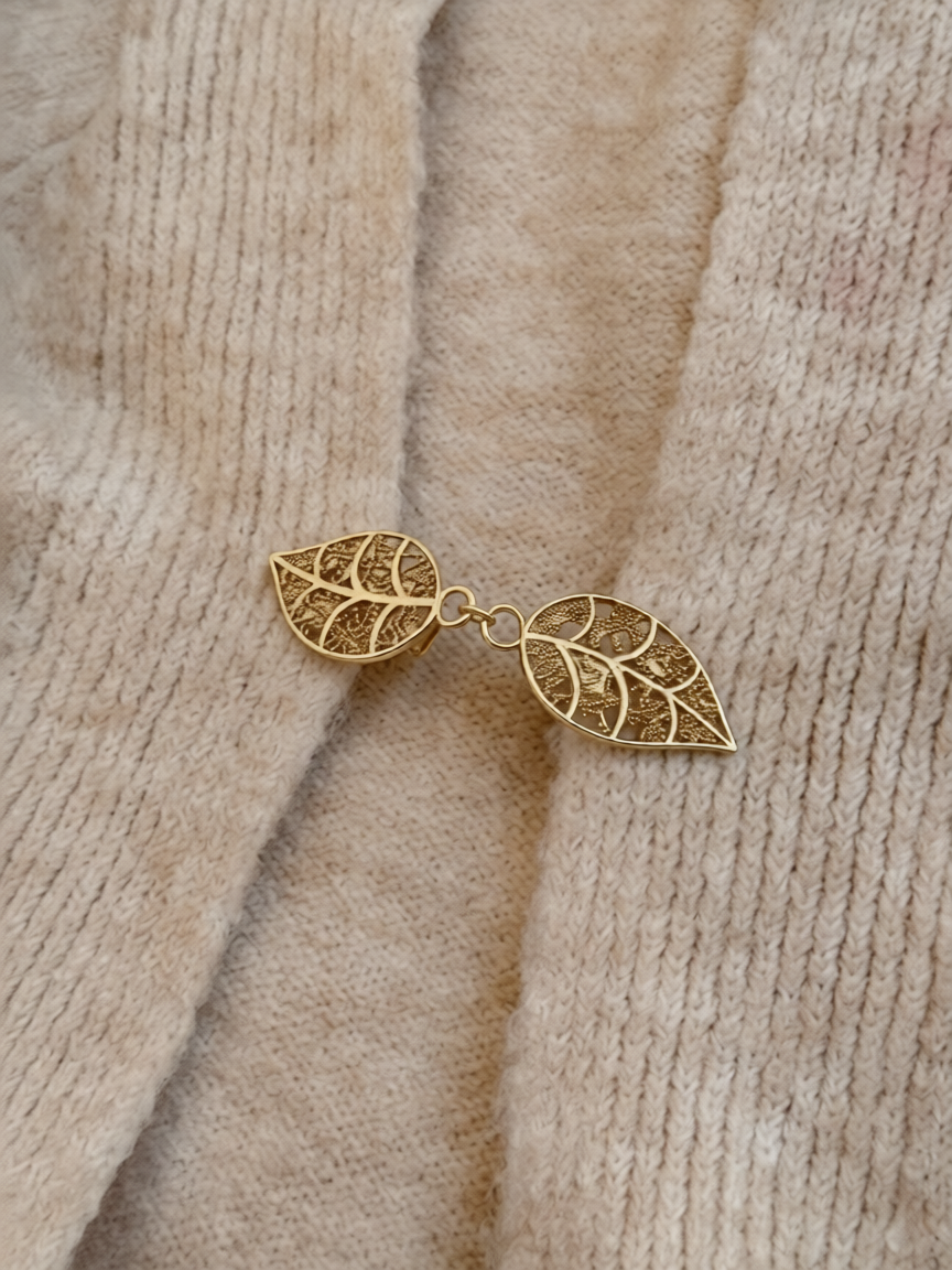 Filigree Leaf Brooch (Set of 3)