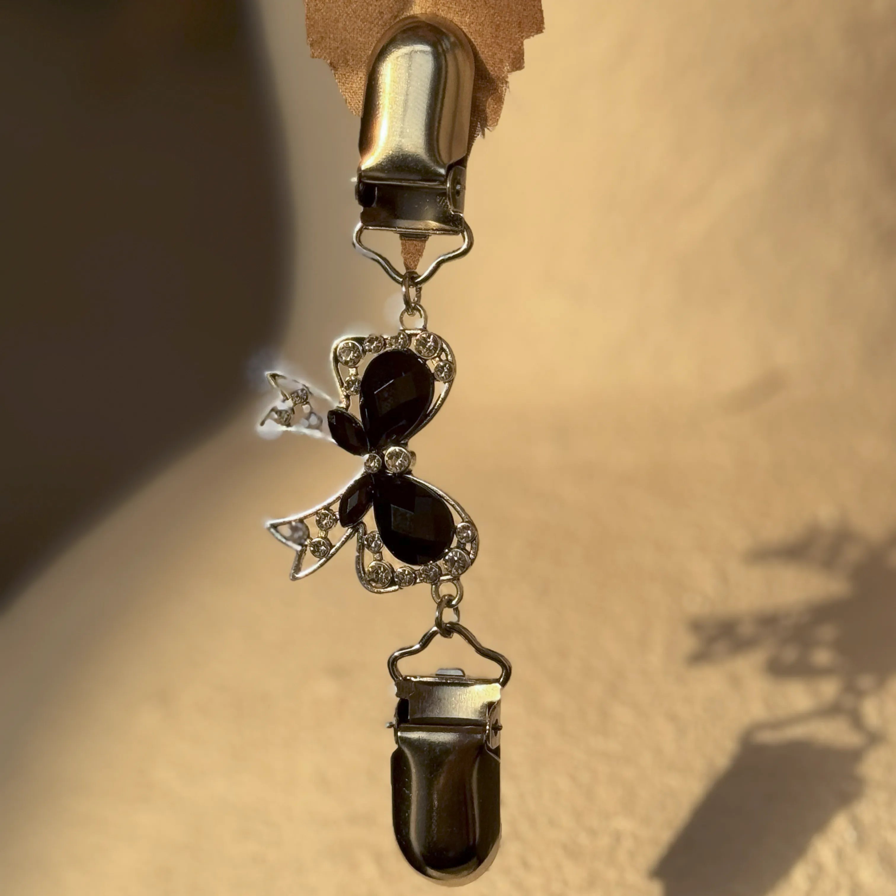 Cardigan Sweater Cinch Clips Silver