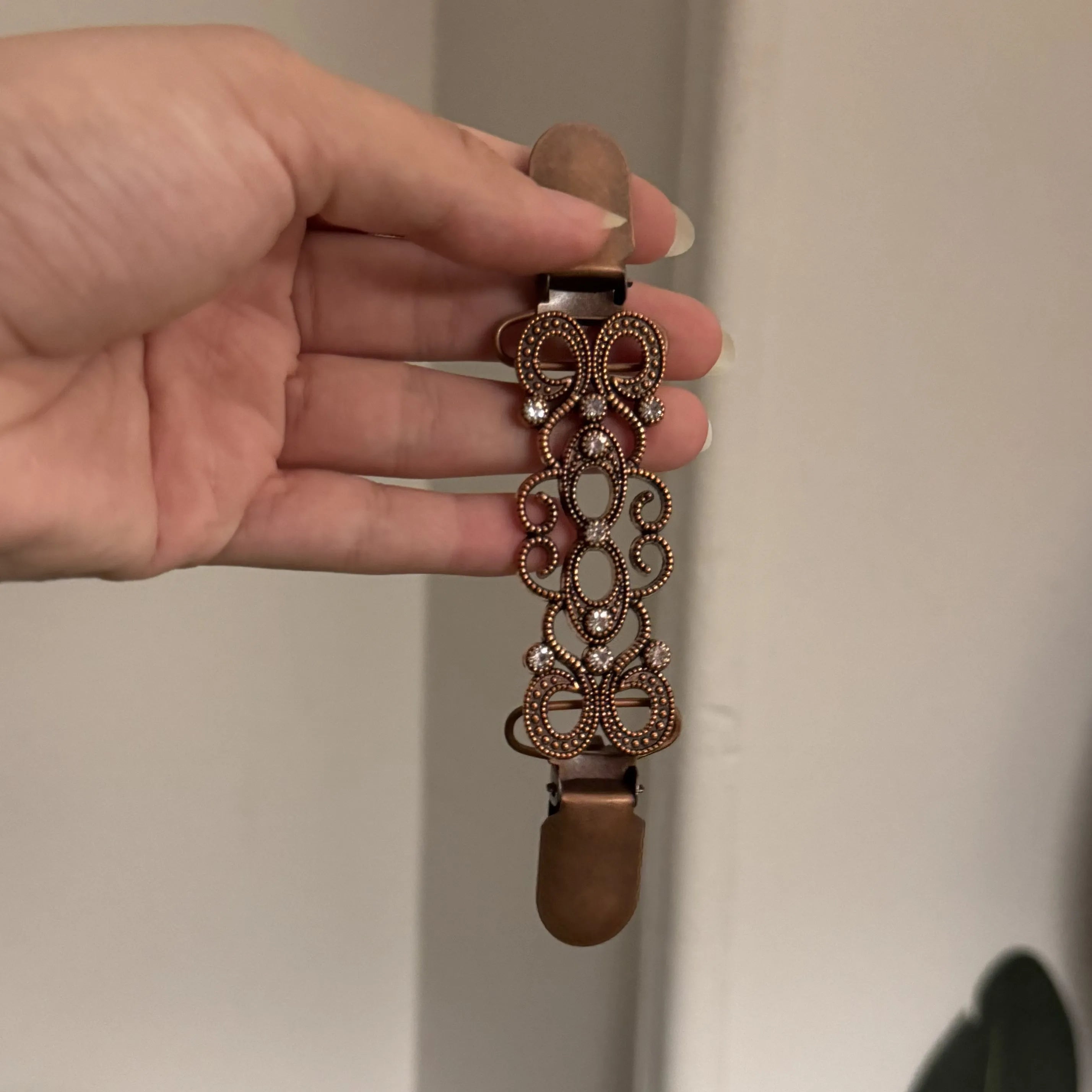 Cardigan Sweater Cinch Clips Bronze