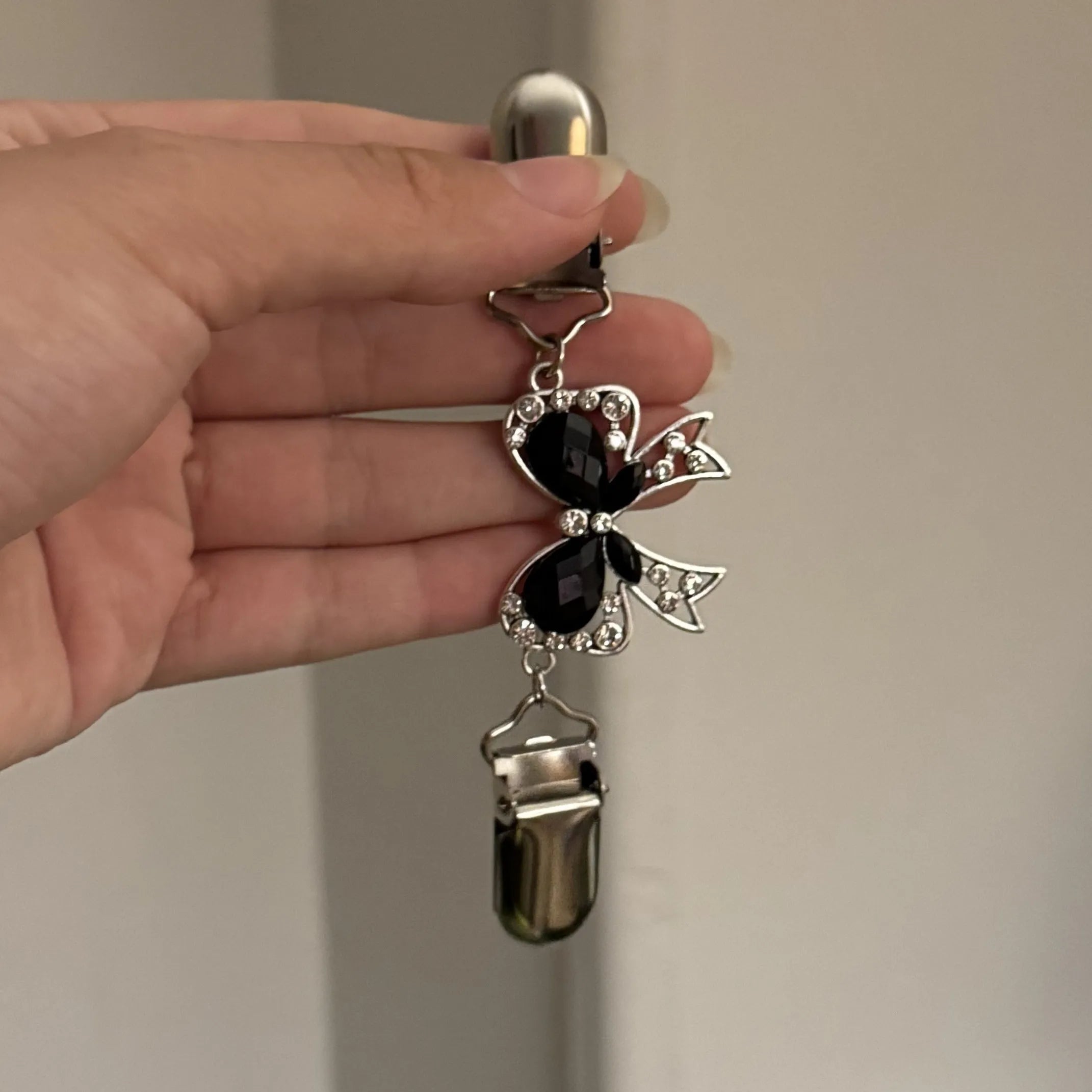 Cardigan Sweater Cinch Clips Silver