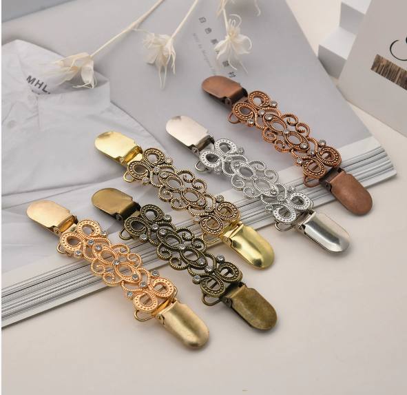 Cardigan Sweater Cinch Clips Silver