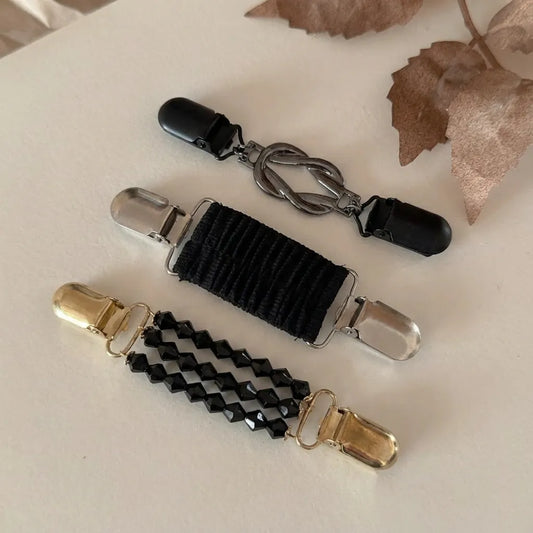 Black Cinch Clips (Set of 3)