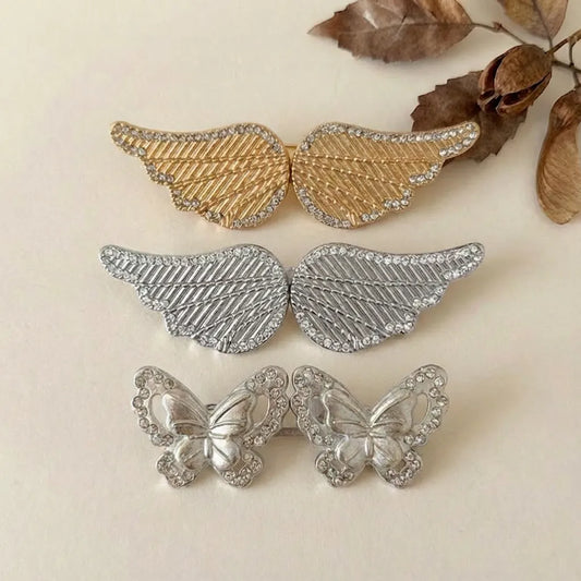 Wing (Silver + Gold) | Silver Butterfly Waist Knot Pins (Set of 3)