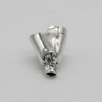 Vintage-Style Silver Lapel Vase Pin (Boutonniere Holder)
