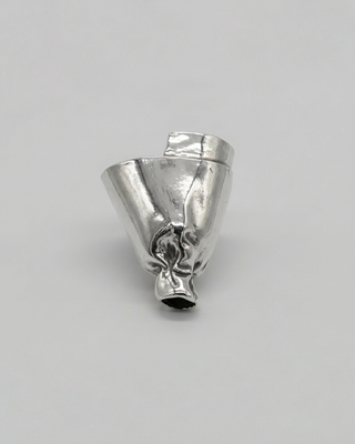 Vintage-Style Silver Lapel Vase Pin (Boutonniere Holder)