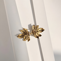 Gold Maple Leaf Shawl Brooch