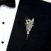 Vintage-Style Silver Lapel Vase Pin (Boutonniere Holder)