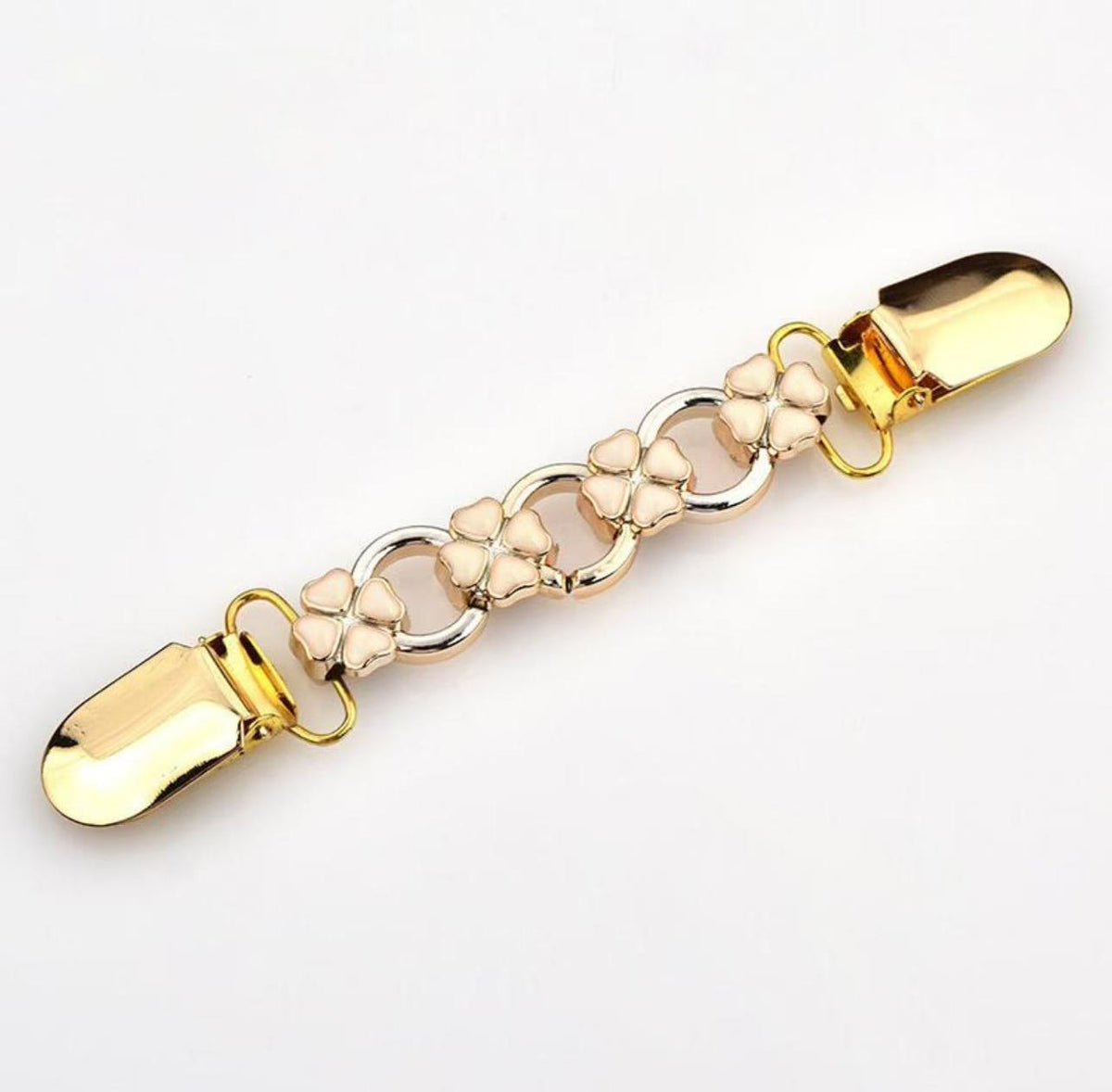 Chain Gold Leaf Cardigan Cinch Clips