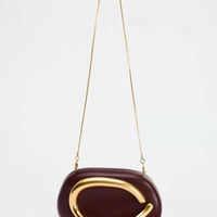 Gold Closure Box Clutch