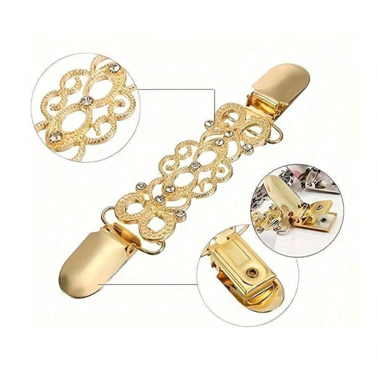 II-Cardigan Sweeter Cinch Clips Gold