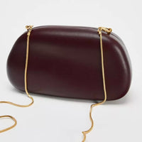 Gold Closure Box Clutch