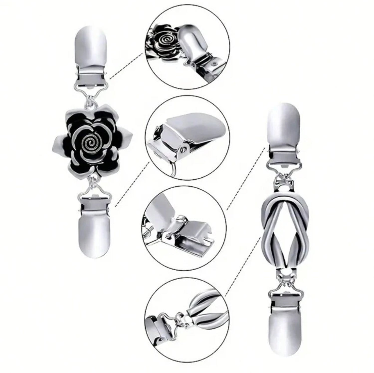 Infinity Cinch Clips Silver