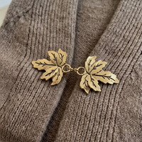 Gold Maple Leaf Shawl Brooch