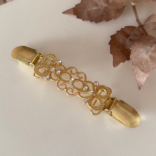 Cardigan Sweater Cinch Clips Gold