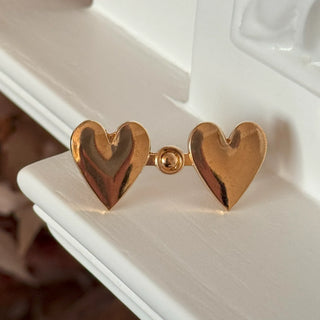 ButterFly (Silver + Gold) | Gold Heart Waist Knot Pins (Set of 3)