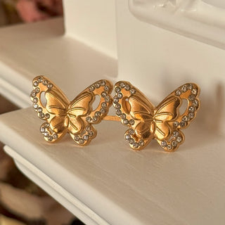 ButterFly (Silver + Gold) | Gold Heart Waist Knot Pins (Set of 3)