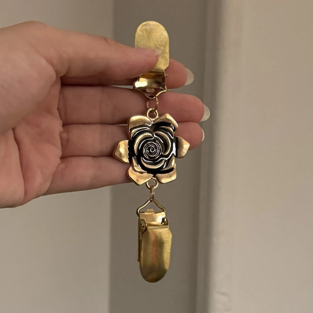 Flower Cinch Clips Gold
