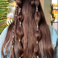 Vintage Hair Rings Set (Silver) – 44 Pieces