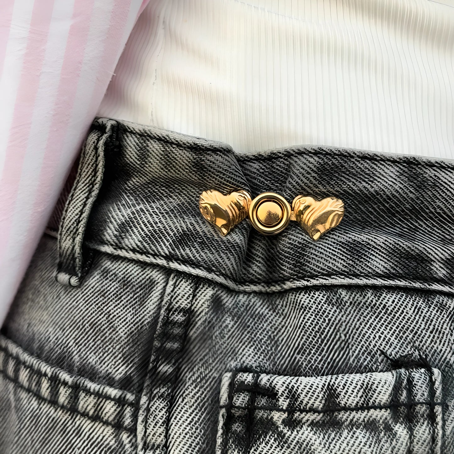Gold Heart Waist Knots