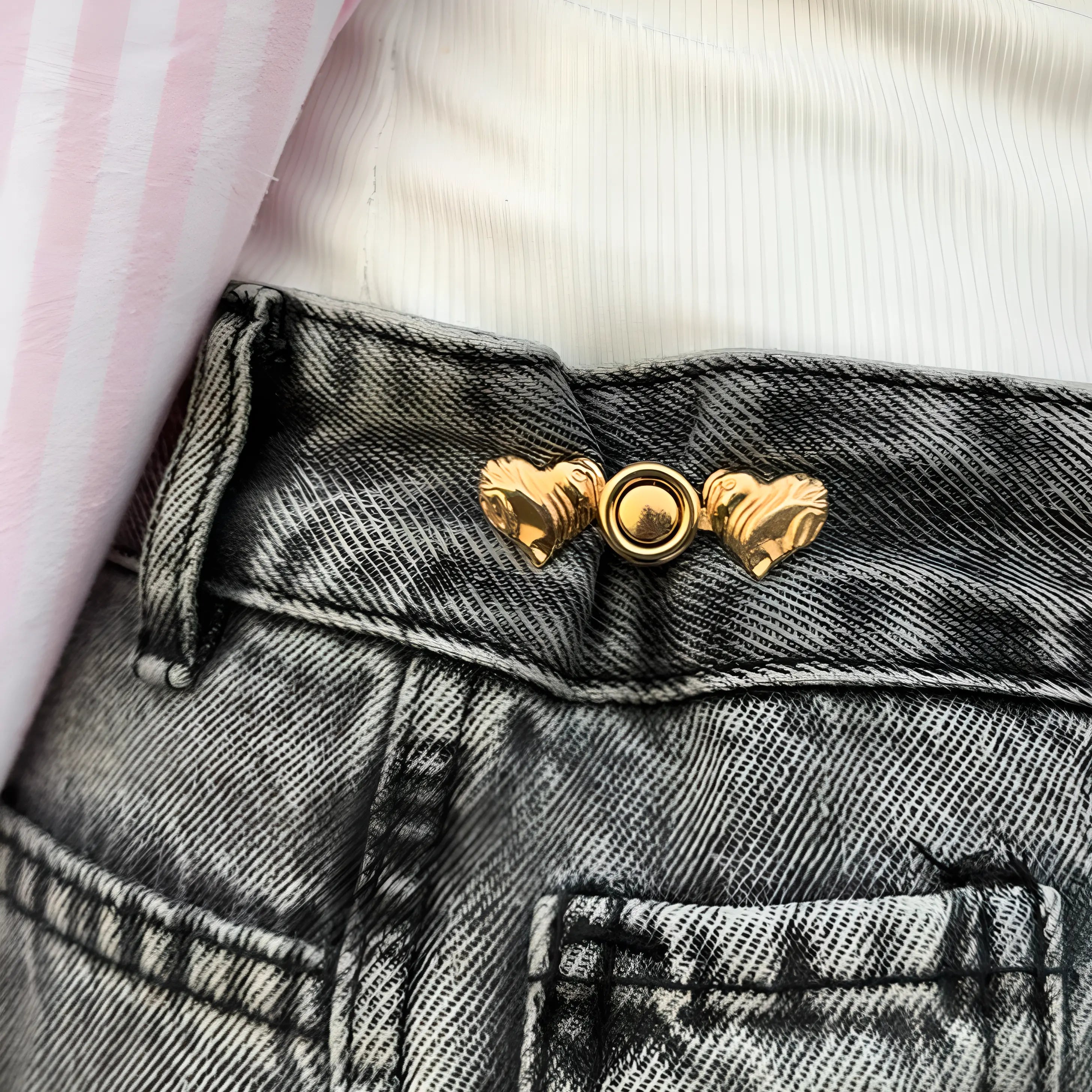 Gold Heart Waist Knots