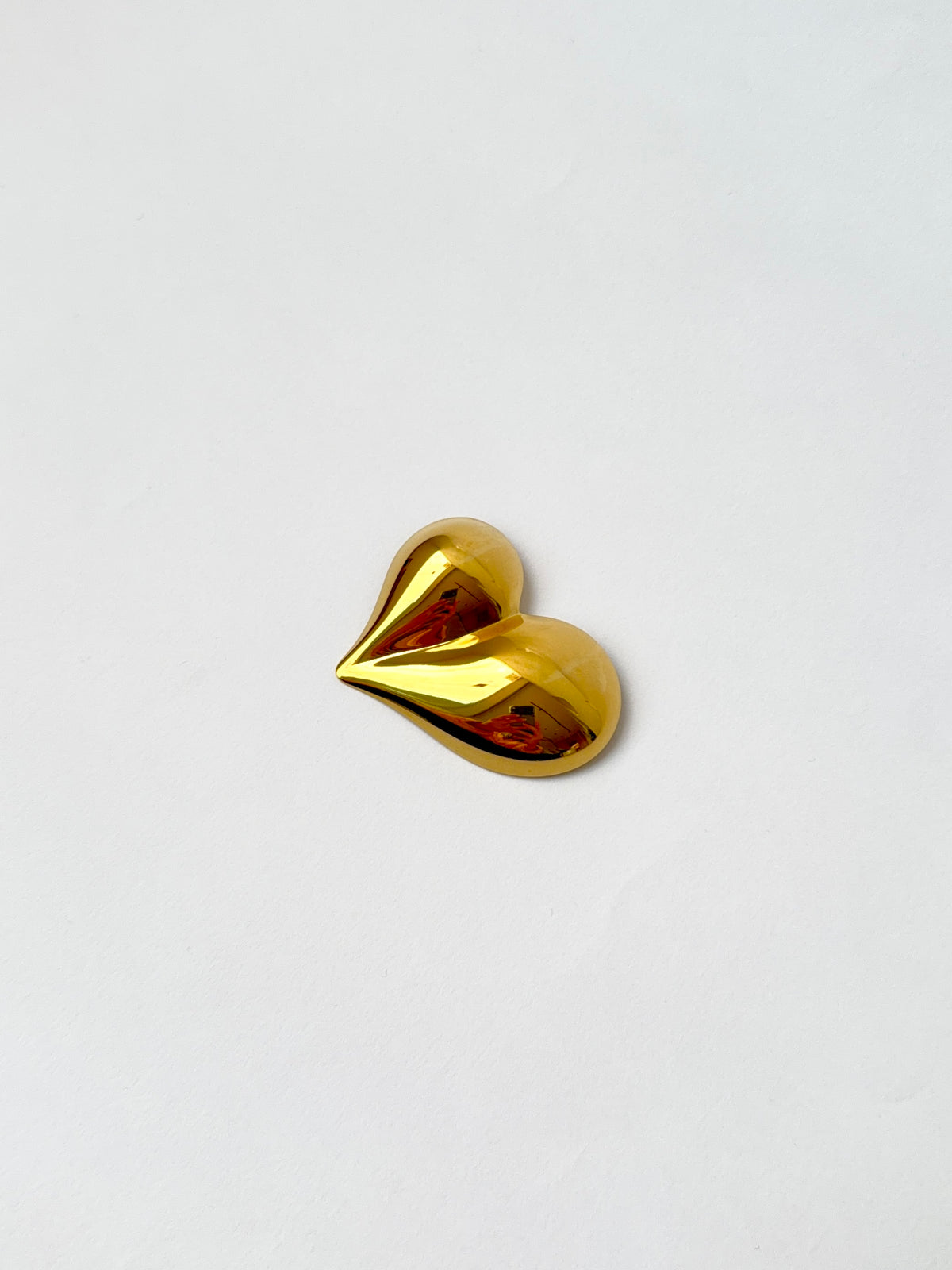 The Mokanda Golden Puff Heart Brooch