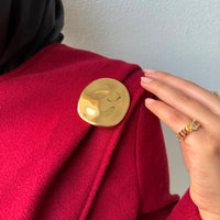 The Mokanda Golden Abstract Brooch