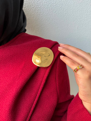 The Mokanda Golden Abstract Brooch