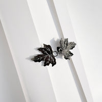 Maple Leaf Shawl Brooch - Black