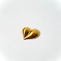 The Mokanda Golden Puff Heart Brooch