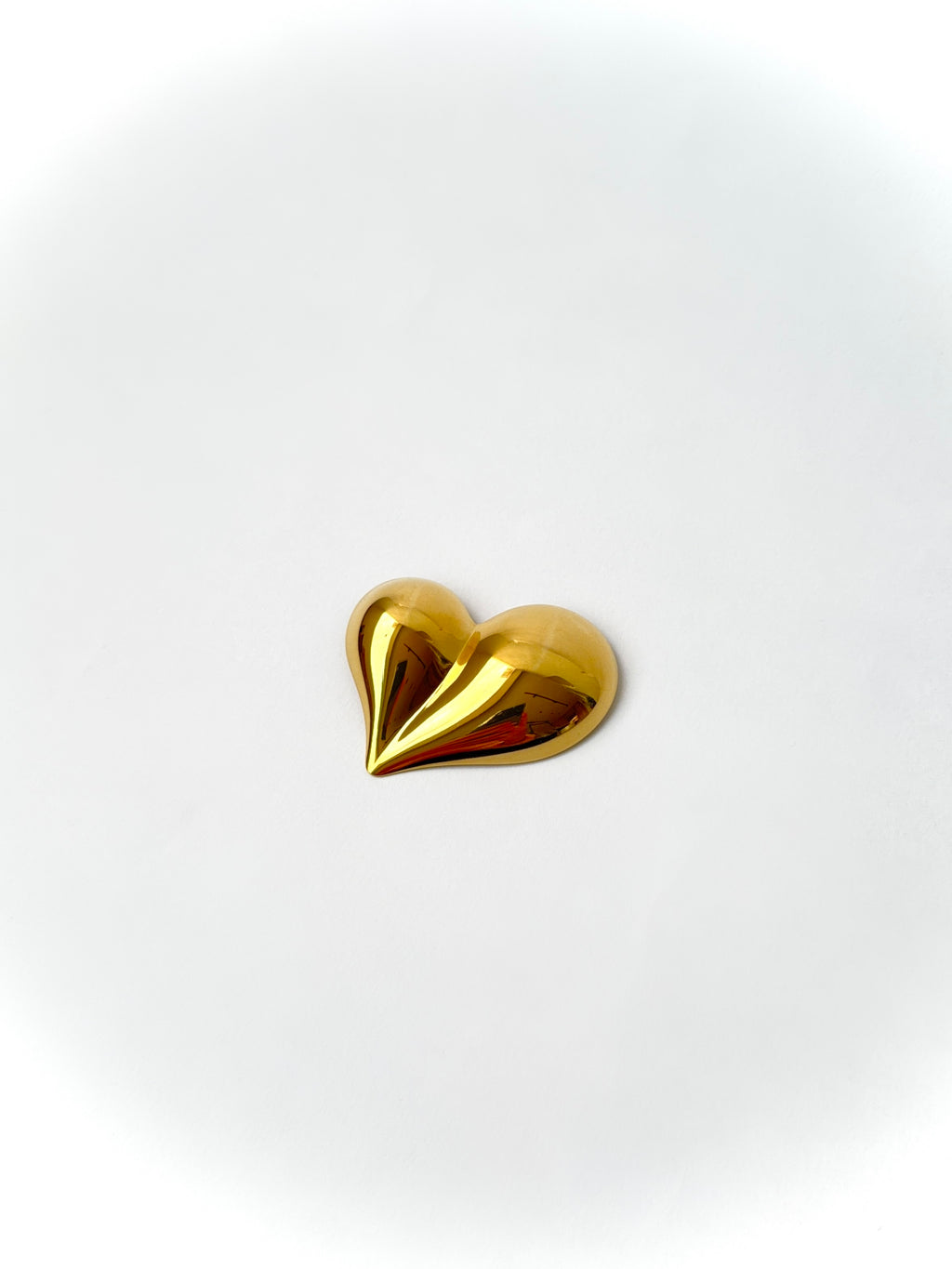 The Mokanda Golden Puff Heart Brooch