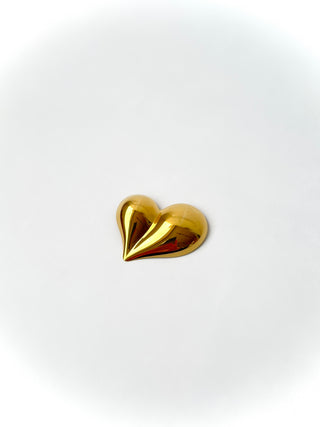 The Mokanda Golden Puff Heart Brooch