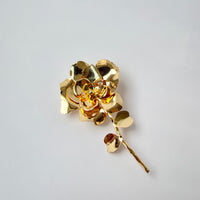 The Mokanda Gilded Rose Brooch - Gold