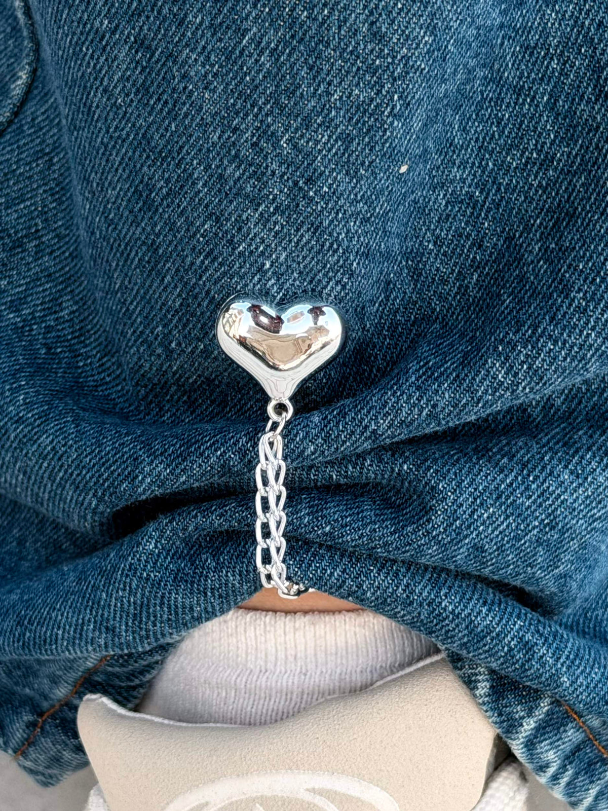 Heart Double-Chain Styling Holders – Silver Pair (2 Pieces)