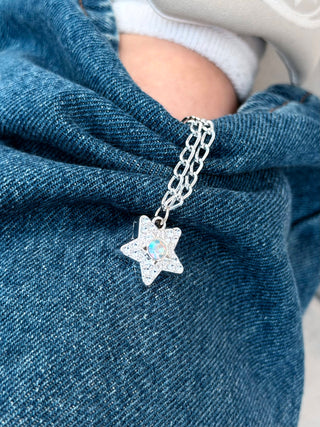 Star Double-Chain Styling Holders – Silver Pair (2 Pieces)