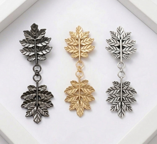 Twin Oak Leaf Brooch (Set of 3)