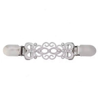 Cardigan Sweater Cinch Clips Silver