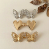 ButterFly (Silver + Gold) | Gold Heart Waist Knot Pins (Set of 3)