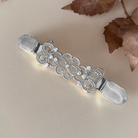 Infinity | Cardigan Sweater | Flower Cinch Clips (Silver Set of 3)